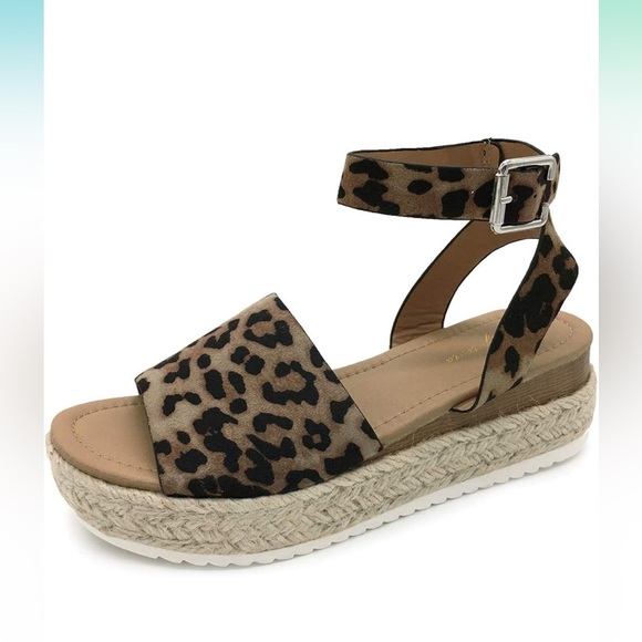 Animal print platform espadrilles size 7 - Picture 2 of 10